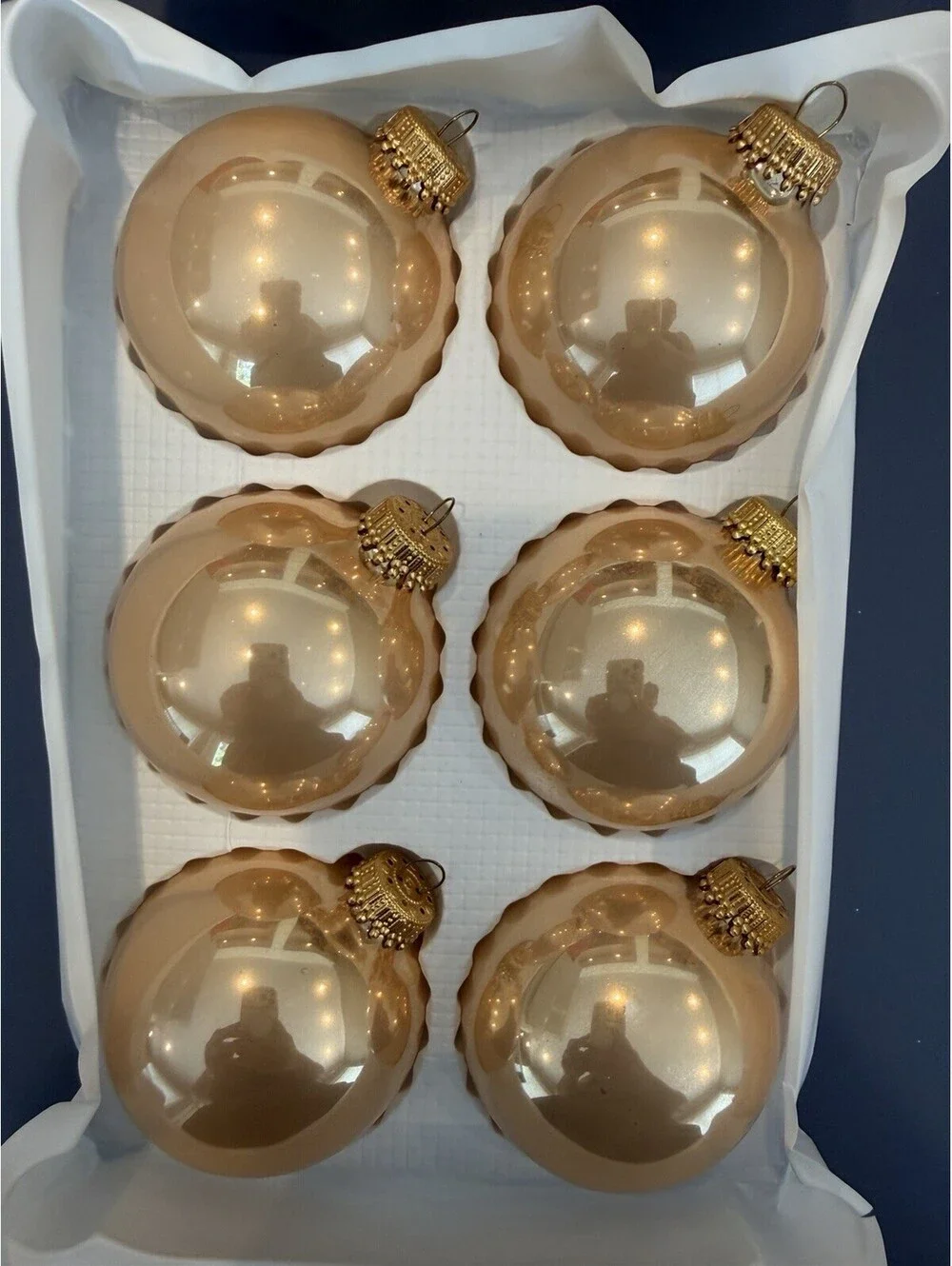 New Christmas By Krebs Designer Glass Ornaments Set Of 2 Boxes Never Used